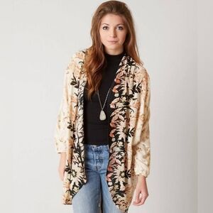 Billabong In Your Arms Floral Kimono Cardigan Lightweight Top Oversize Size S/M